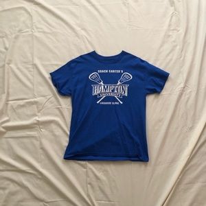 Blue Hampton lacrosse t-shirt